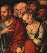 CRANACH, Lucas the Younger Christ and the Fallen Woman oil